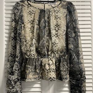 Walter Baker Women's Black and Cream Blouse